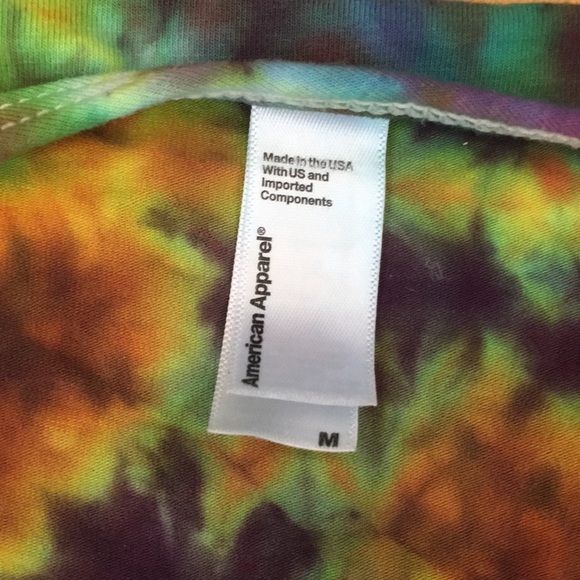 American Apparel Cross Crop Top — Professional Grateful Dead Tie Dye — Size M - Picture 3 of 3